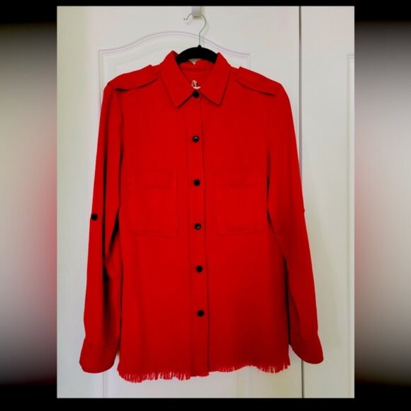 Zara Red Utility Jacket - Picture 1 of 3